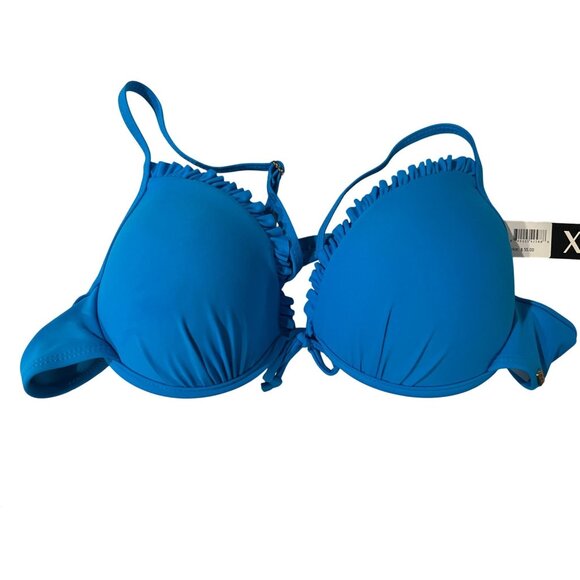 XOXO Blue Ruffled Bikini Set Size L - Picture 10 of 16